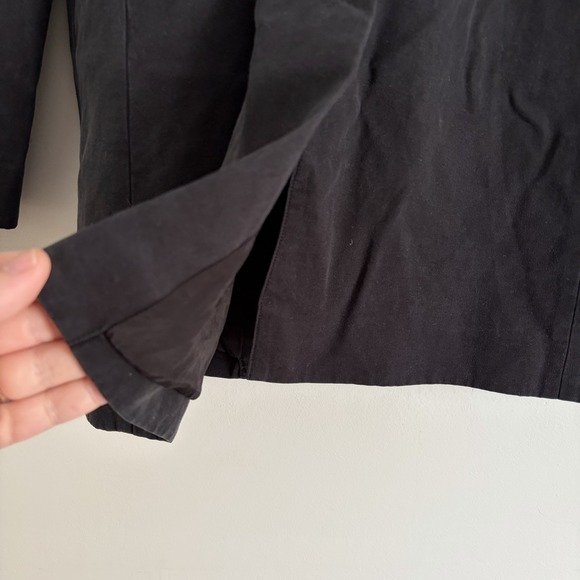 Eileen Fisher the Fisher Project Blazer Jacket Tencel Open Front Black Sz XS - Picture 3 of 9